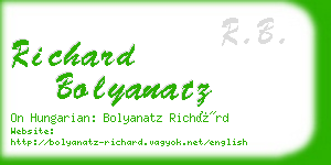 richard bolyanatz business card